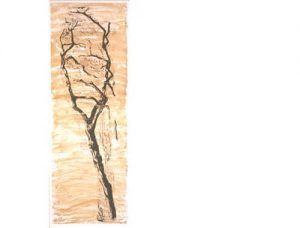 April Storm, 1998, woodcut, monotype on rice paper, mounted on etching paper, 90 x 225 cm