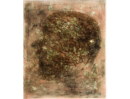 Hoofd, 2000, monoprint, drypoint, 77 x 106 cm